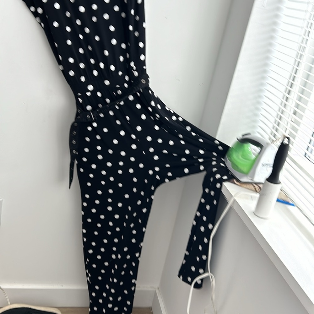 Chico’s Polka Dot Sleeveless Jumpsuit size XL